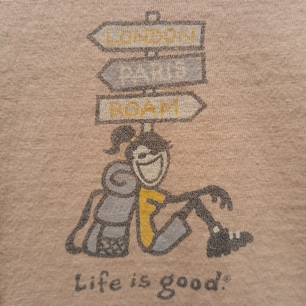 Life Is Good Women's Roaming Jackie Short Sleeve Crusher Tee - MEDIUM